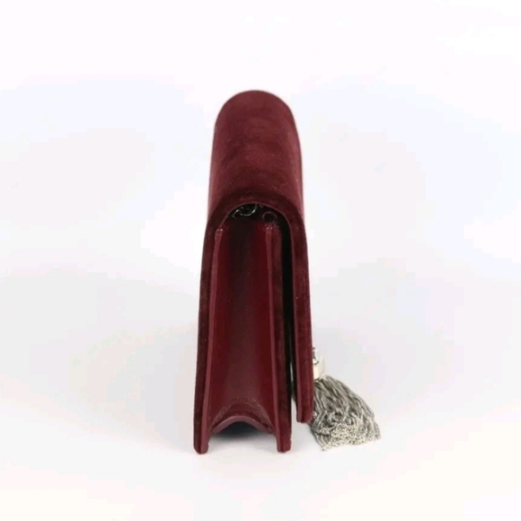 Rare Saint Laurent Kate Monogramme Crystal embellished Velvet shoulder bag, EUC - Picture 6 of 8